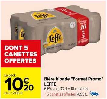 Bière Blonde "format Promo" Leffe