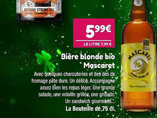 Bière Blonde Bio Mascaret