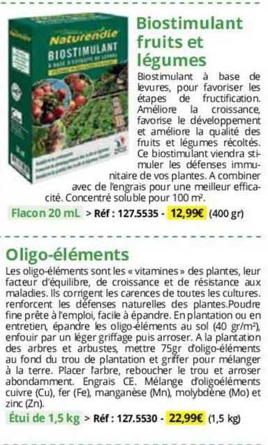 Biostimulant Fruits Et Légumes Ou Oligo-éléments
