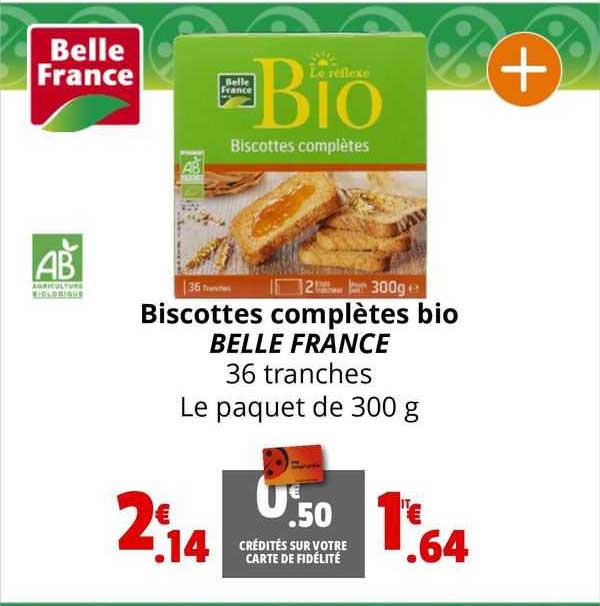 biscottes complètes bio belle france