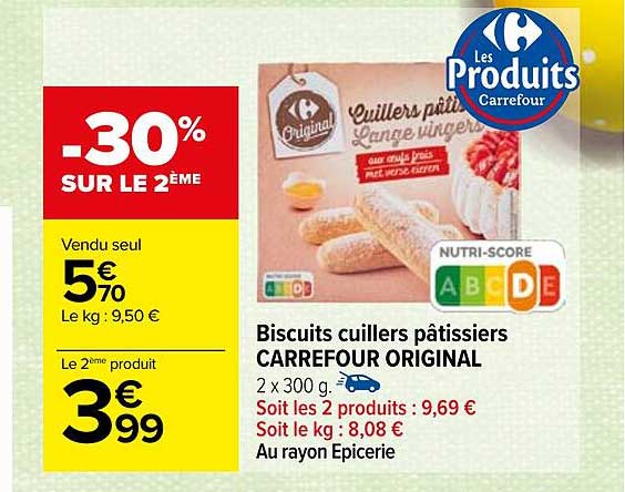 biscuits cuillers pâtissiers carrefour original