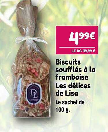 biscuits soufflés à la framboise les délices de lisa