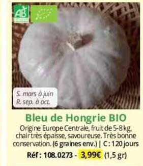 bleu de hongrie bio