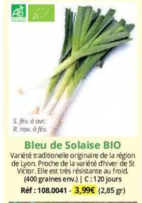 bleu de solaise bio