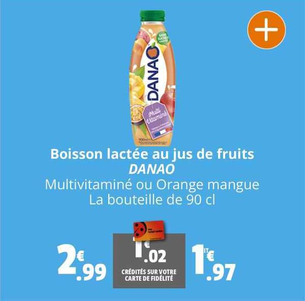 boisson lactée au jus de fruits danao