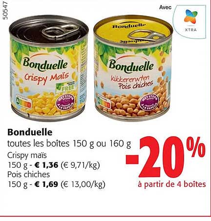 bonduelle toutes les boîtes