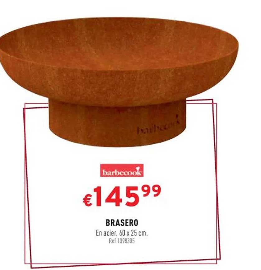 Brasero En Acier 60 X 25 Cm Barbecook