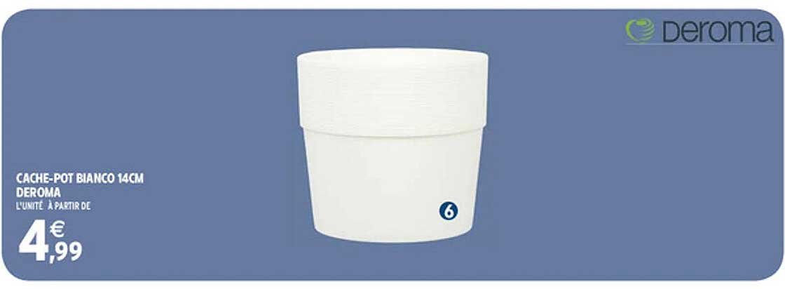 cache-pot bianco 14 cm deroma
