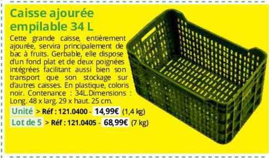 caisse ajourée empilable