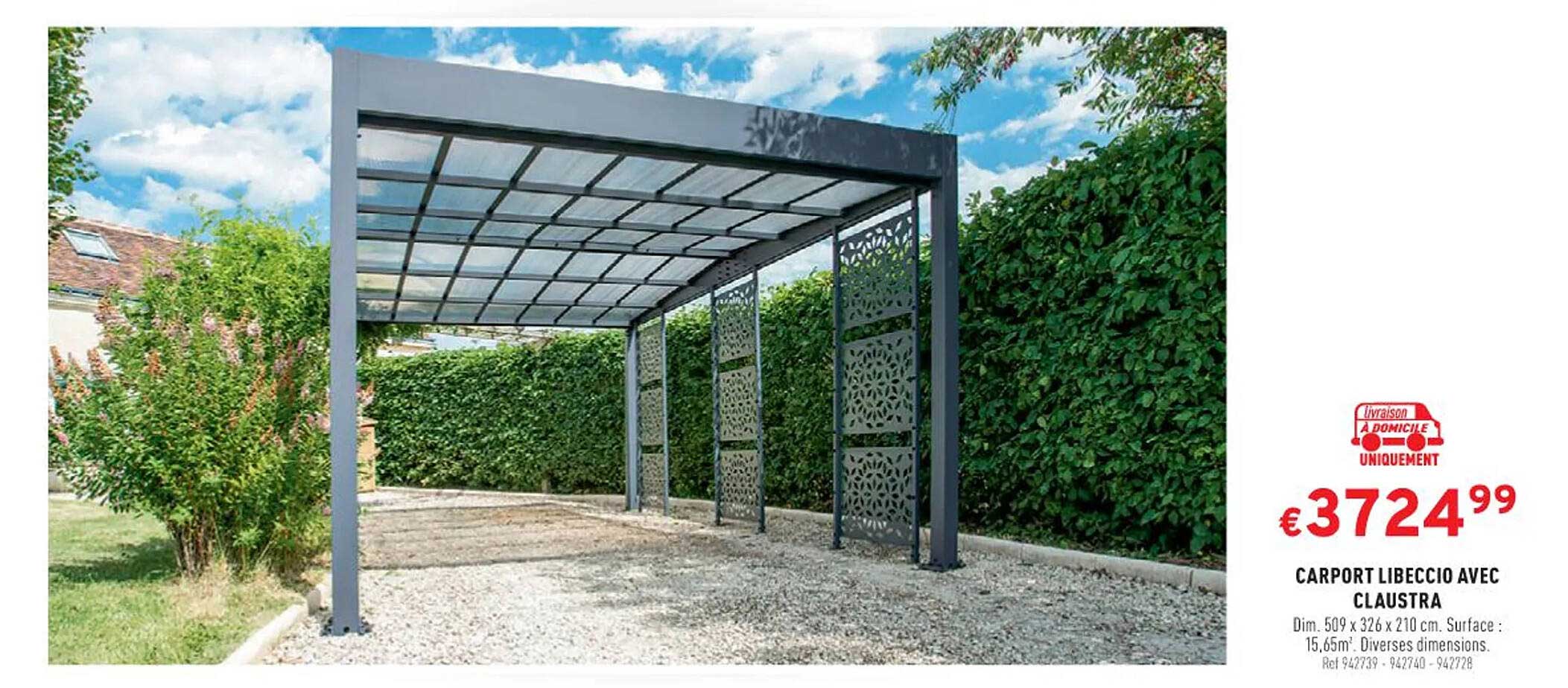 carport libeccio avec claustra