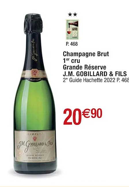 champagne brut 1er cru grande réserve j.m. gobillard & fils