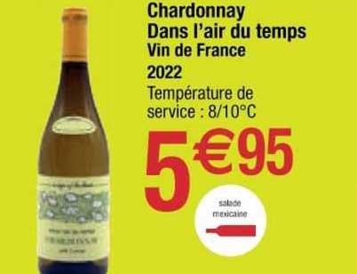 chardonnay dans l'air du temps vin de france 2022