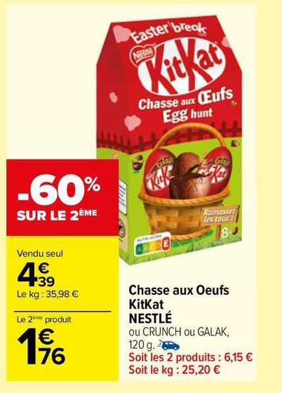 chasse aux œufs kitKat nestlé