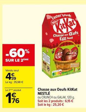 chasse aux œufs kitKat nestlé