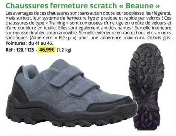 Chaussures Fermeture Scratch "beaune"