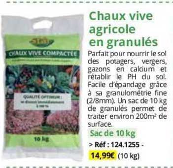 chaux vive agricole en granulés