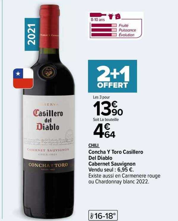 chili concha y toro casillero del diablo cabernet sauvignon