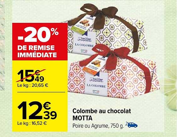 colombe au chocolat motta