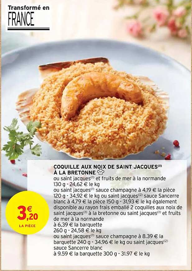 coquille aux noix de saint jacques à la bretonne