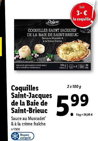 coquilles saint-jacques de la baie de saint-brieuc deluxe