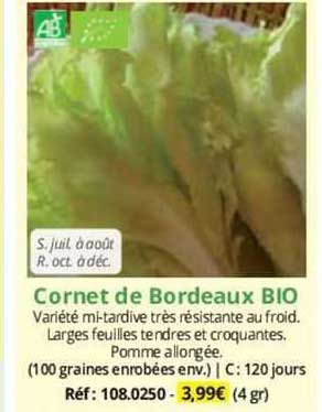 Cornet De Bordeaux Bio