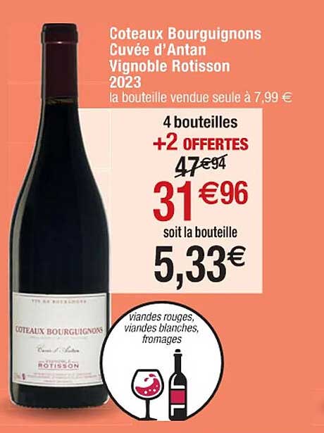 côteaux bourguignons cuvée d'antan vignoble rotisson 2023