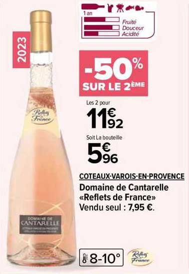 côteaux-varois-en-provence domaine de cantarelle «reflets de france»