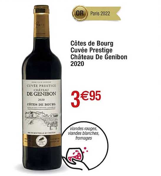 Côtes De Bourg Cuvée Prestige Château De Genibon 2020