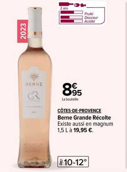 côtes-de-provence berne grande récolte