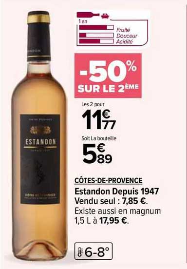 côtes-de-provence estandon depuis 1947