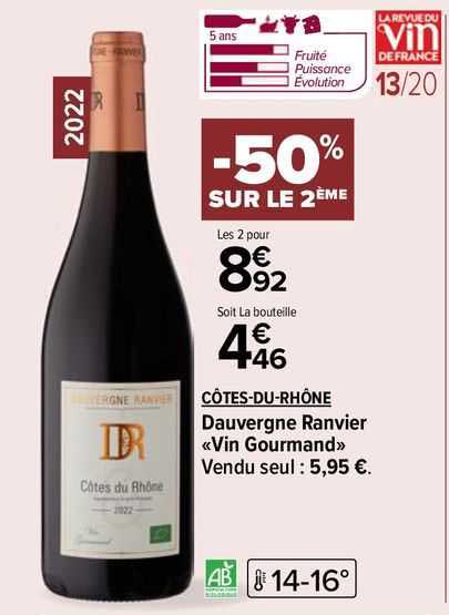 côtes-du-rhône dauvergne ranvier «vin gourmand»