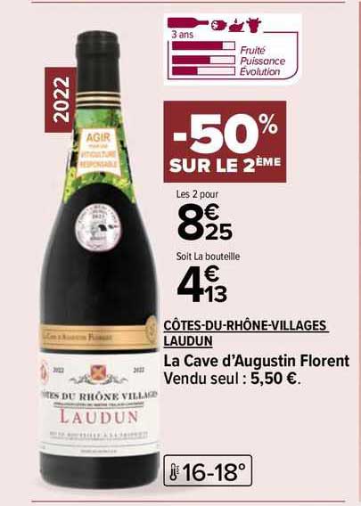 côtes-du-rhône-villages laudun la cave d'augustin florent
