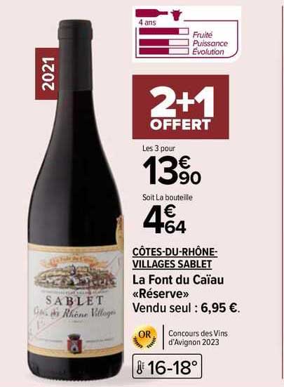 côtes-du-rhône-villages sablet la font du caïau «réserve»