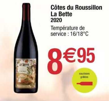 côtes du roussillon la bette 2020