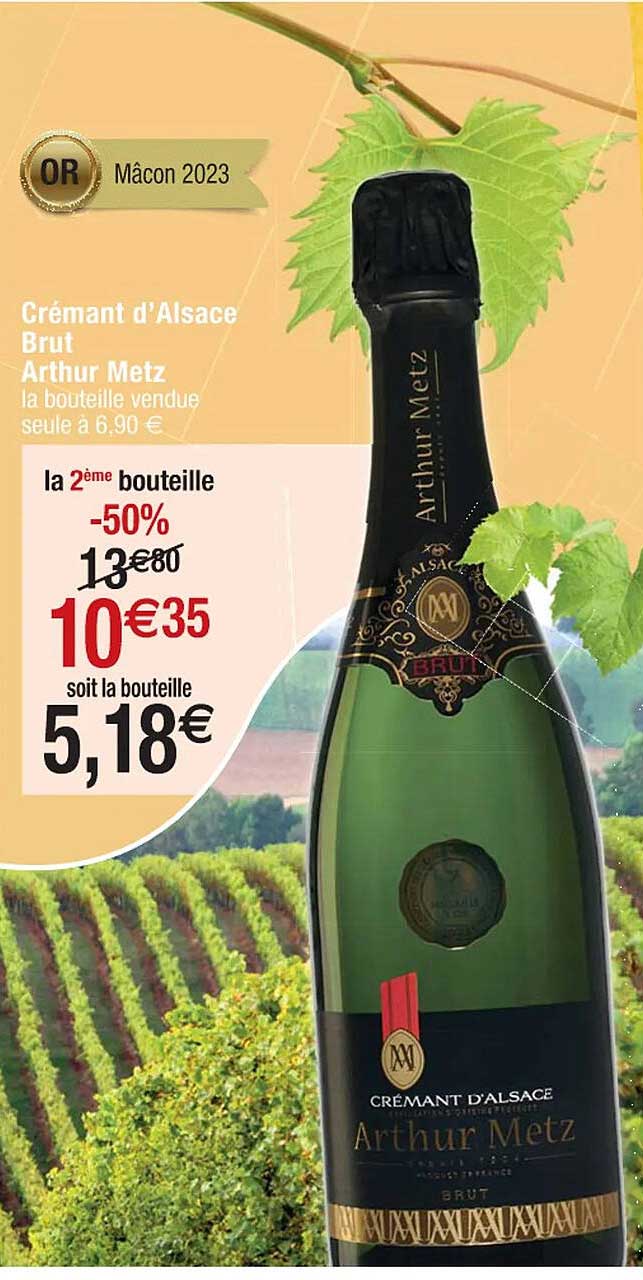 crémant d'alsace brut arthur metz