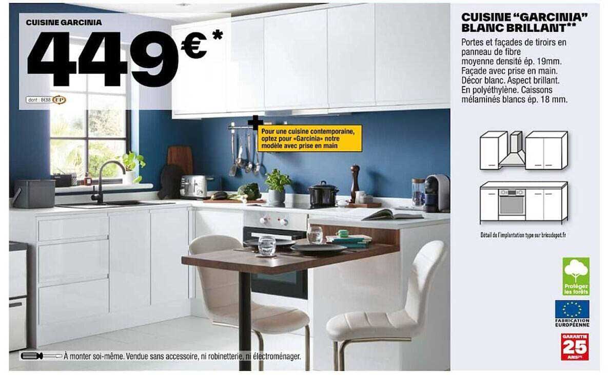 cuisine "garcinia" blanc brillant