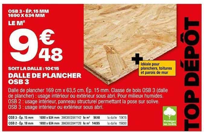 Dalle De Plancher Osb 3