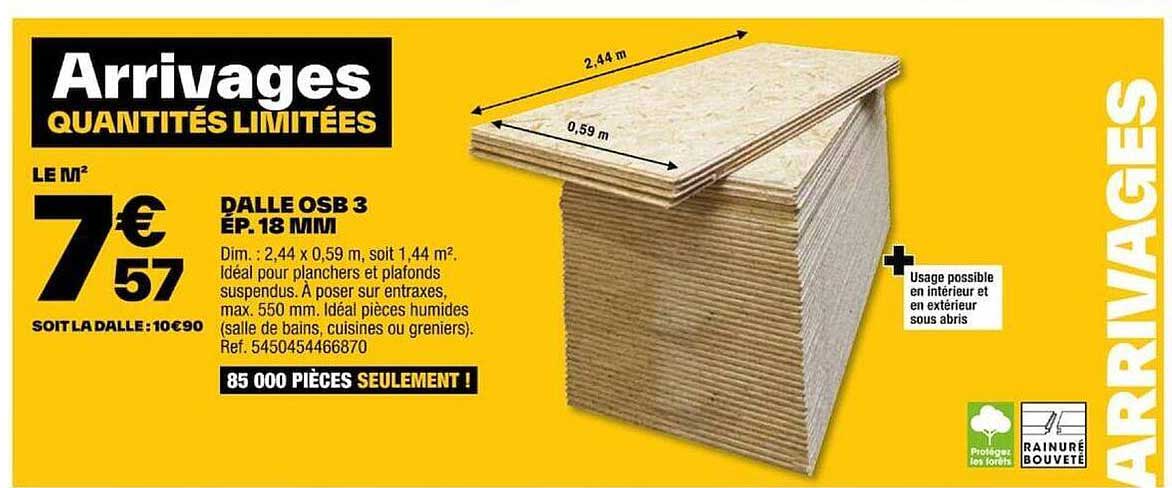 dalle osb 3 ép. 18 mm