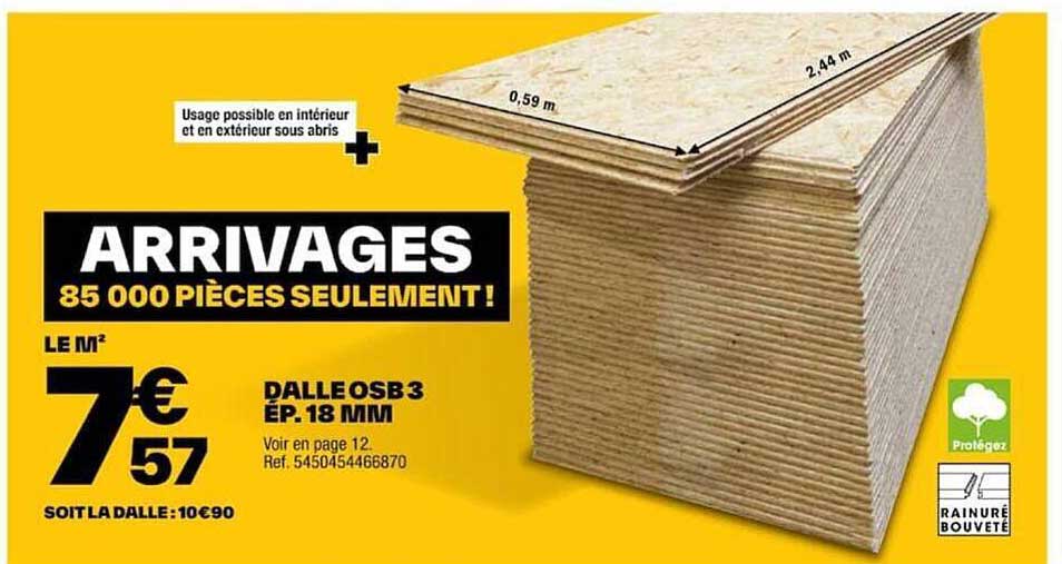 dalle osb 3 ép. 18 mm