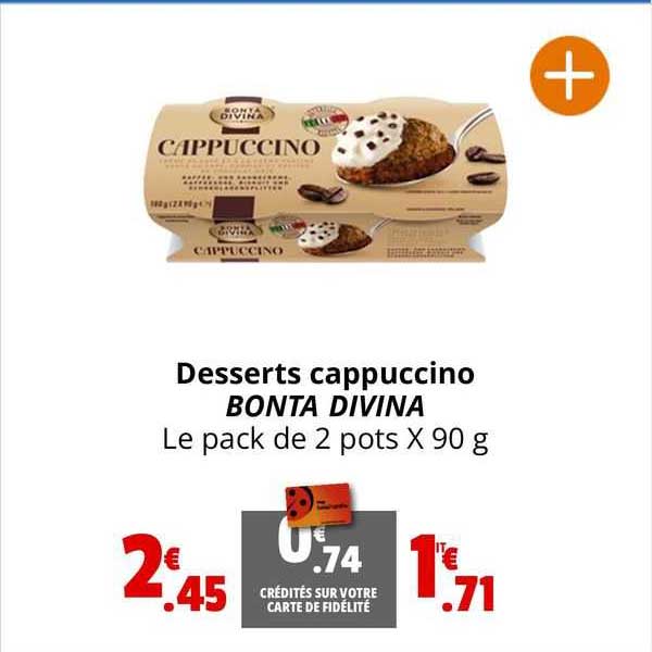 desserts cappuccino bonta divina