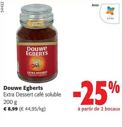 douwe egberts extra dessert café soluble
