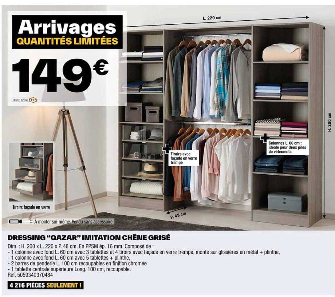 dressing "qazar" imitation chêne grisé