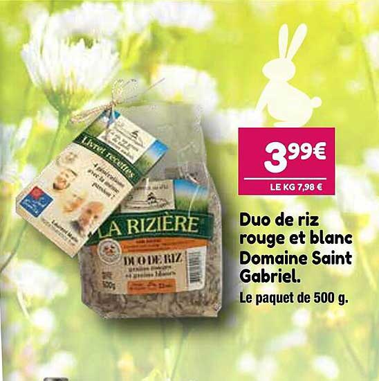 duo de riz rouge et blanc domaine saint gabriel