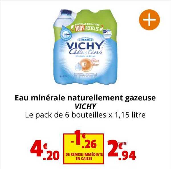 eau minérale naturellement gazeuse vichy