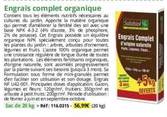 engrais complet organique