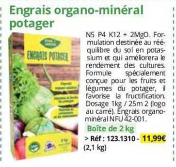 Engrais Organo-minéral Potager