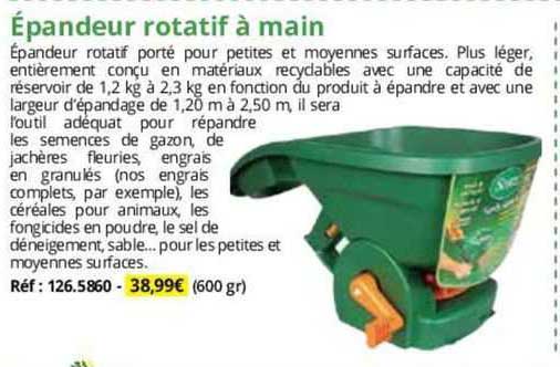 épandeur rotatif à main