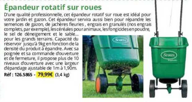 épandeur rotatif sur roues