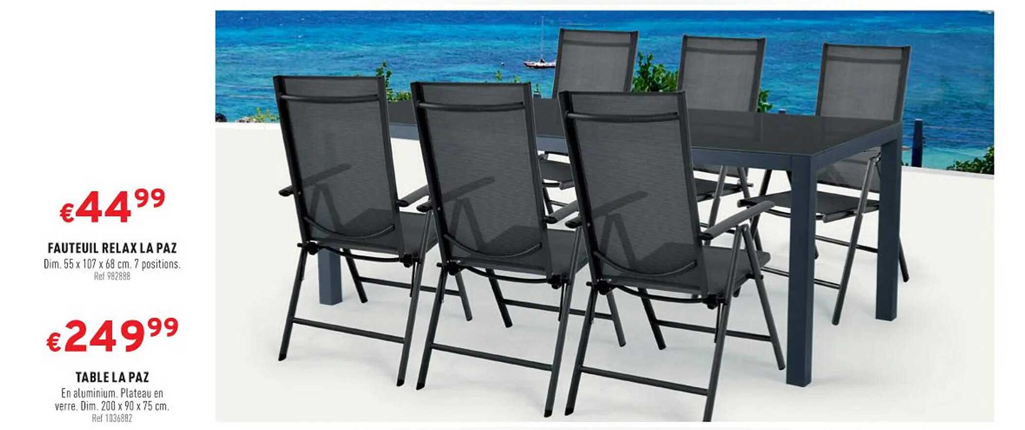 fauteuil relax la paz ou table la paz