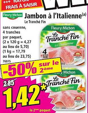 fleury michon jambon à l'italienne